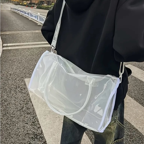 Handbags - Transparent White Duffle Bag